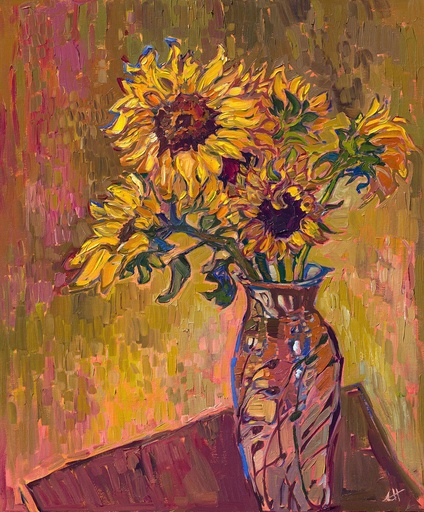 Sunflowers On Green